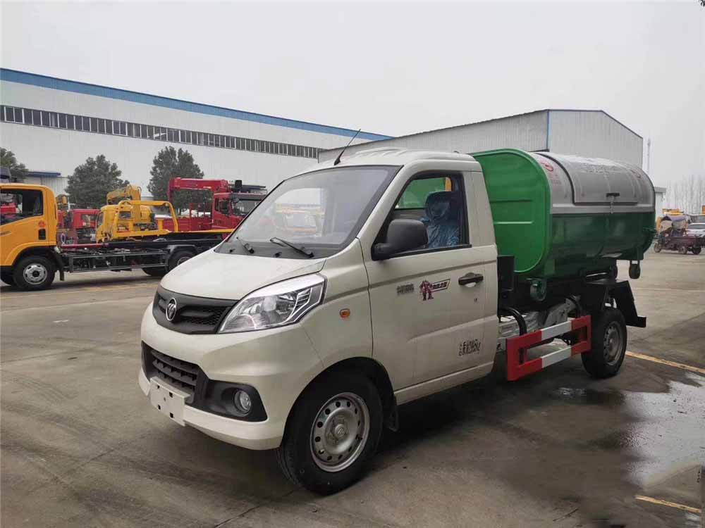 國六3方 藍牌福田祥菱 勾臂垃圾車(chē)